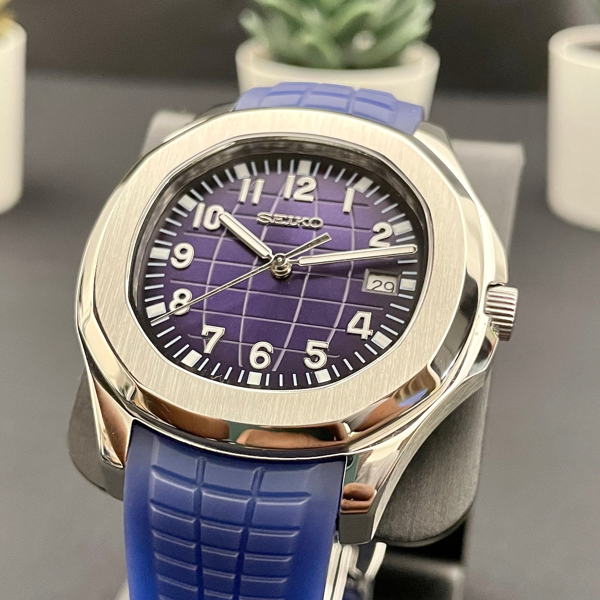 SEIKO NH35 MOD ノーチラスタイプ オマージュ カスタム - ブランド腕時計