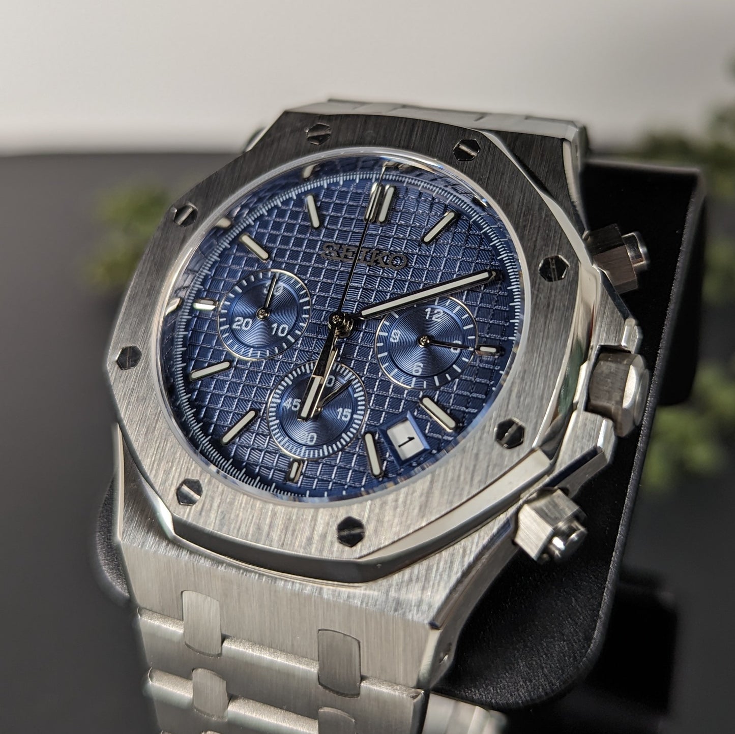 SeikOak Blue Chrono | Royal Oak-Inspired VK63 Chronograph | Free Worldwide Shipping