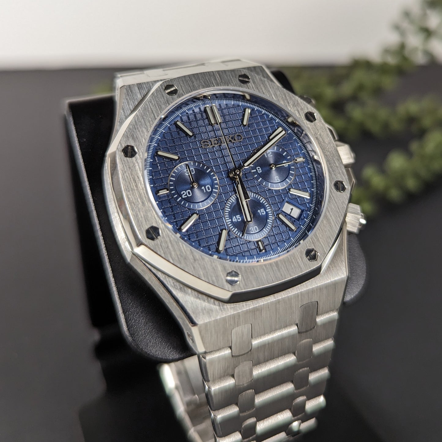 SeikOak Blue Chrono | Royal Oak-Inspired VK63 Chronograph | Free Worldwide Shipping