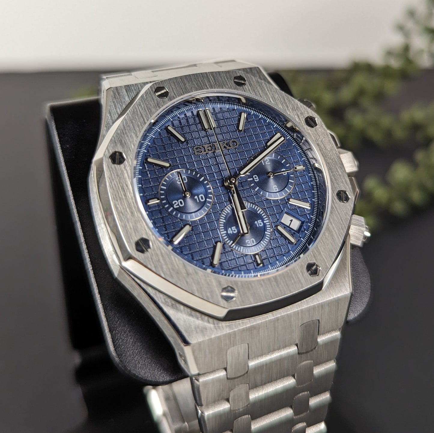 SeikOak Blue Chrono | Royal Oak-Inspired VK63 Chronograph | Free Worldwide Shipping