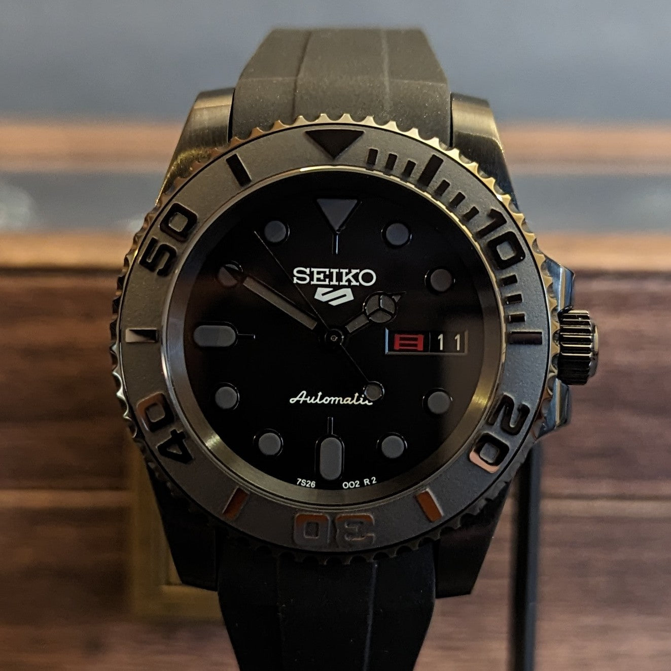 Custom Built Black Stealth Yachtmaster Style Seiko NH36 Automatic