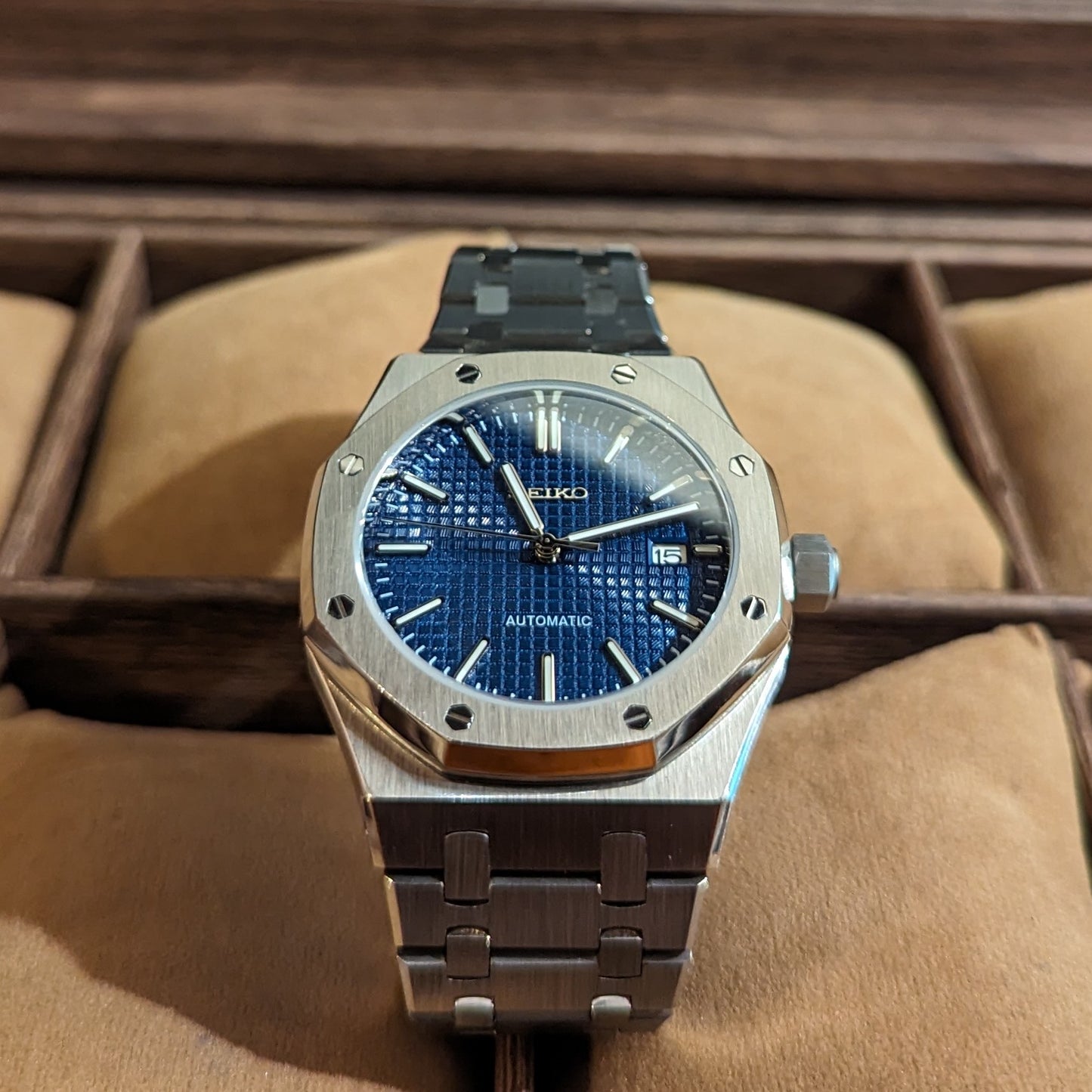 SeikOak Homage mod in Blue - PS Watch Mods