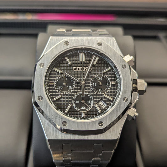 SeikOak Black Chrono