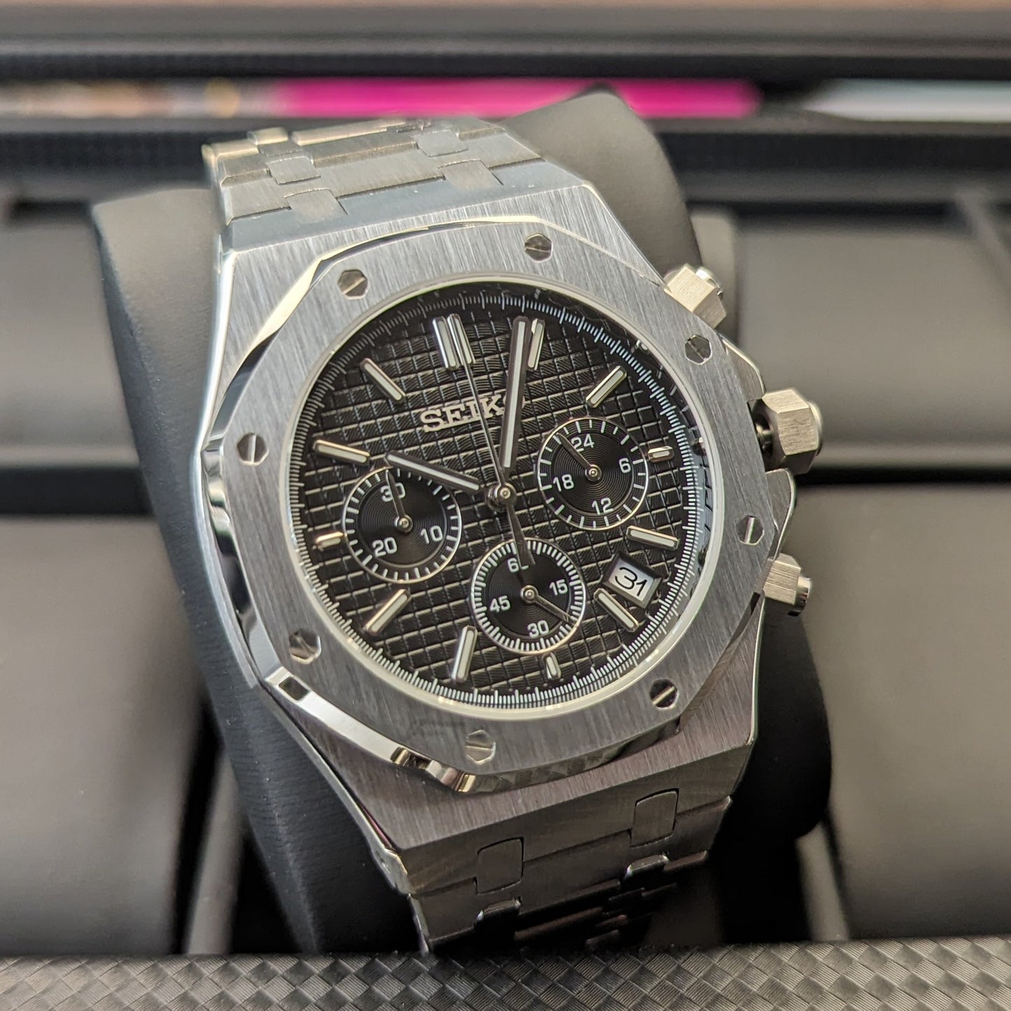 SeikOak Black Chrono