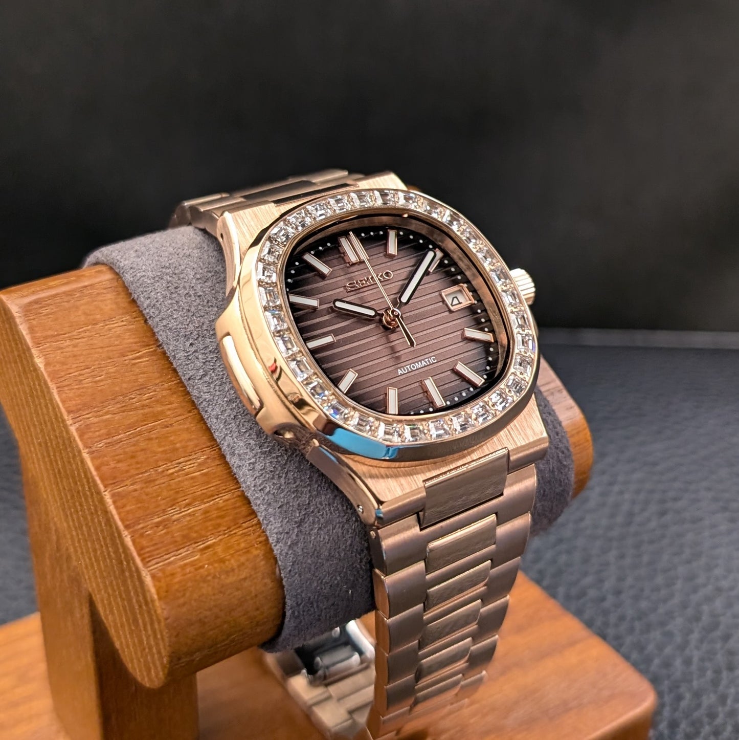 SeikoNaut Encrusted Rose Gold