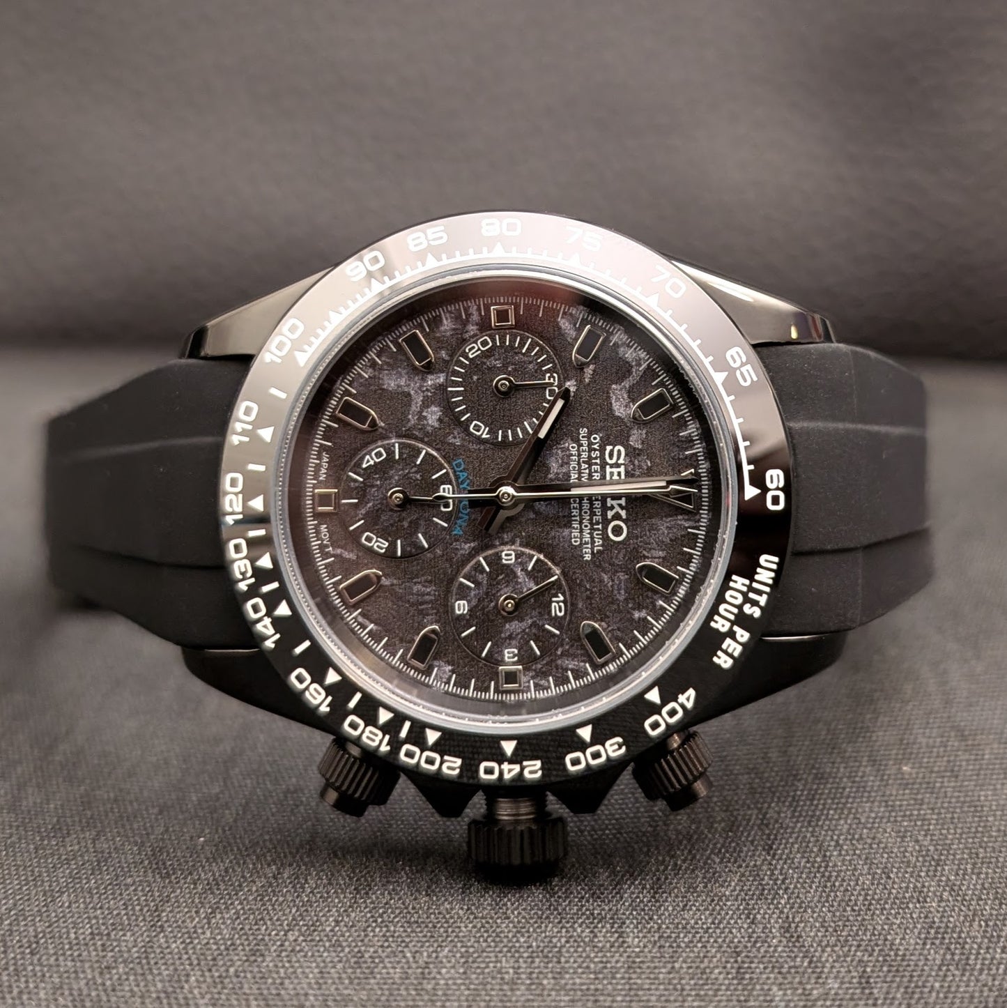 SeikoTona Camo Chronograph Daytona Homage - PS Watch Mods