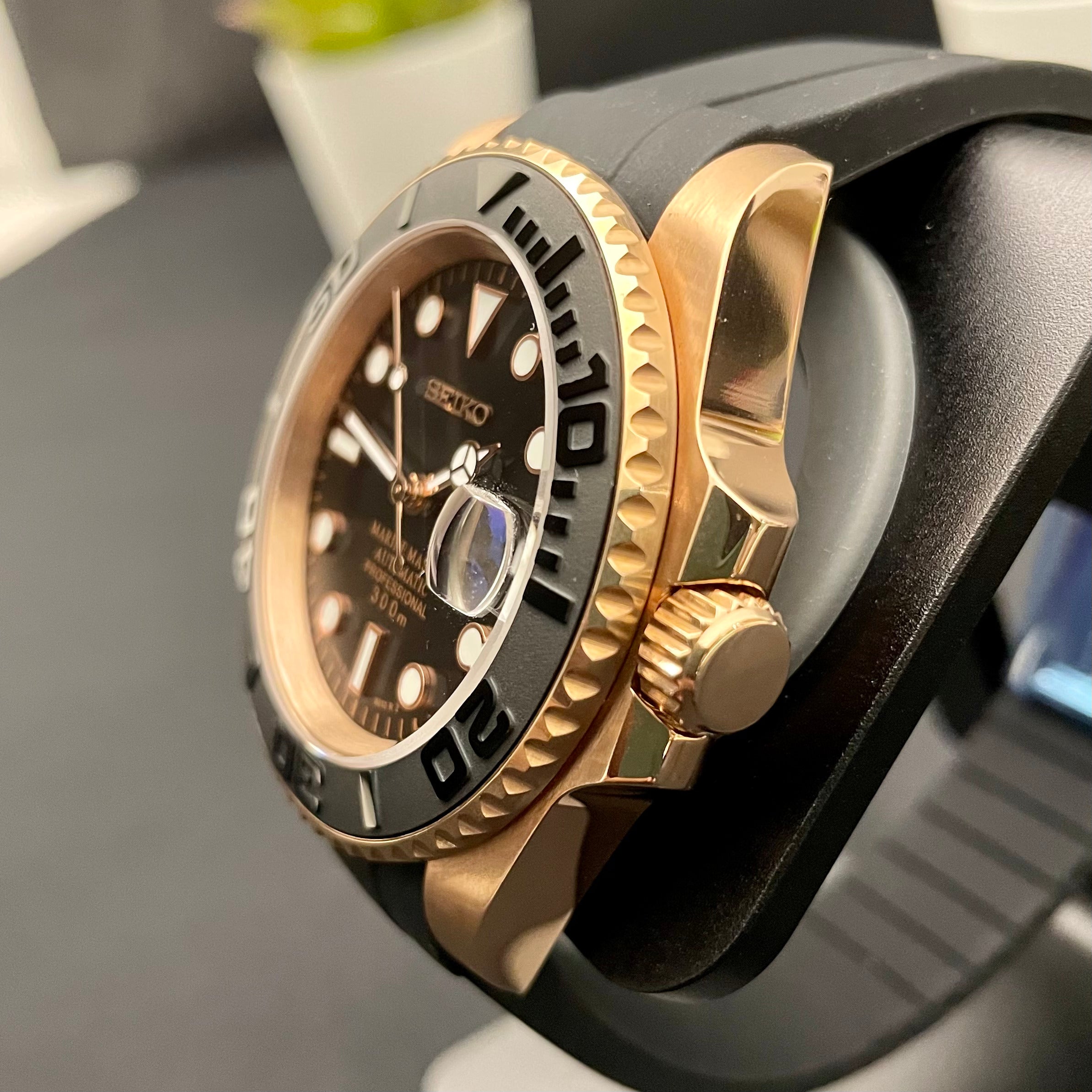 Custom Built Seiko Yachtmaster Style NH35 Rose Gold Automatic