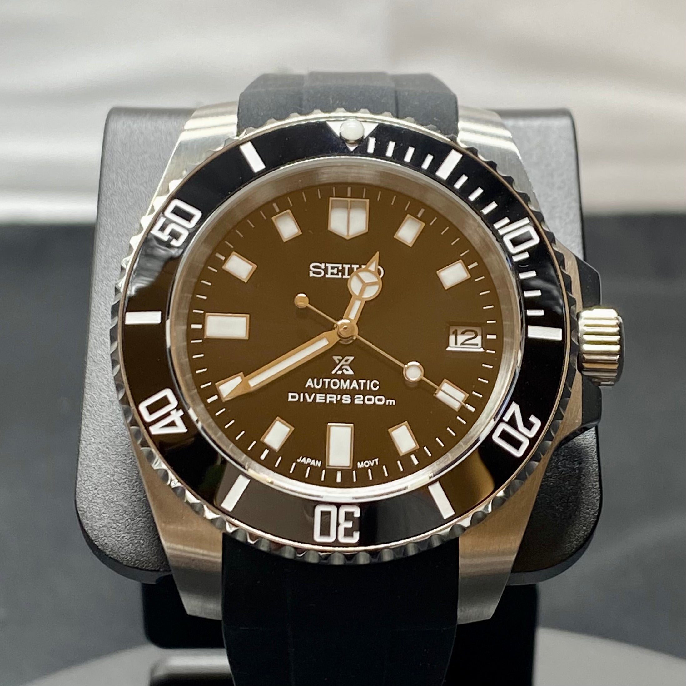 SEIZENN Diver Watch 150M Vintage Men's Automatic Japan NH35 Sapphire Watch  Rubber Black – Grmontre Watches