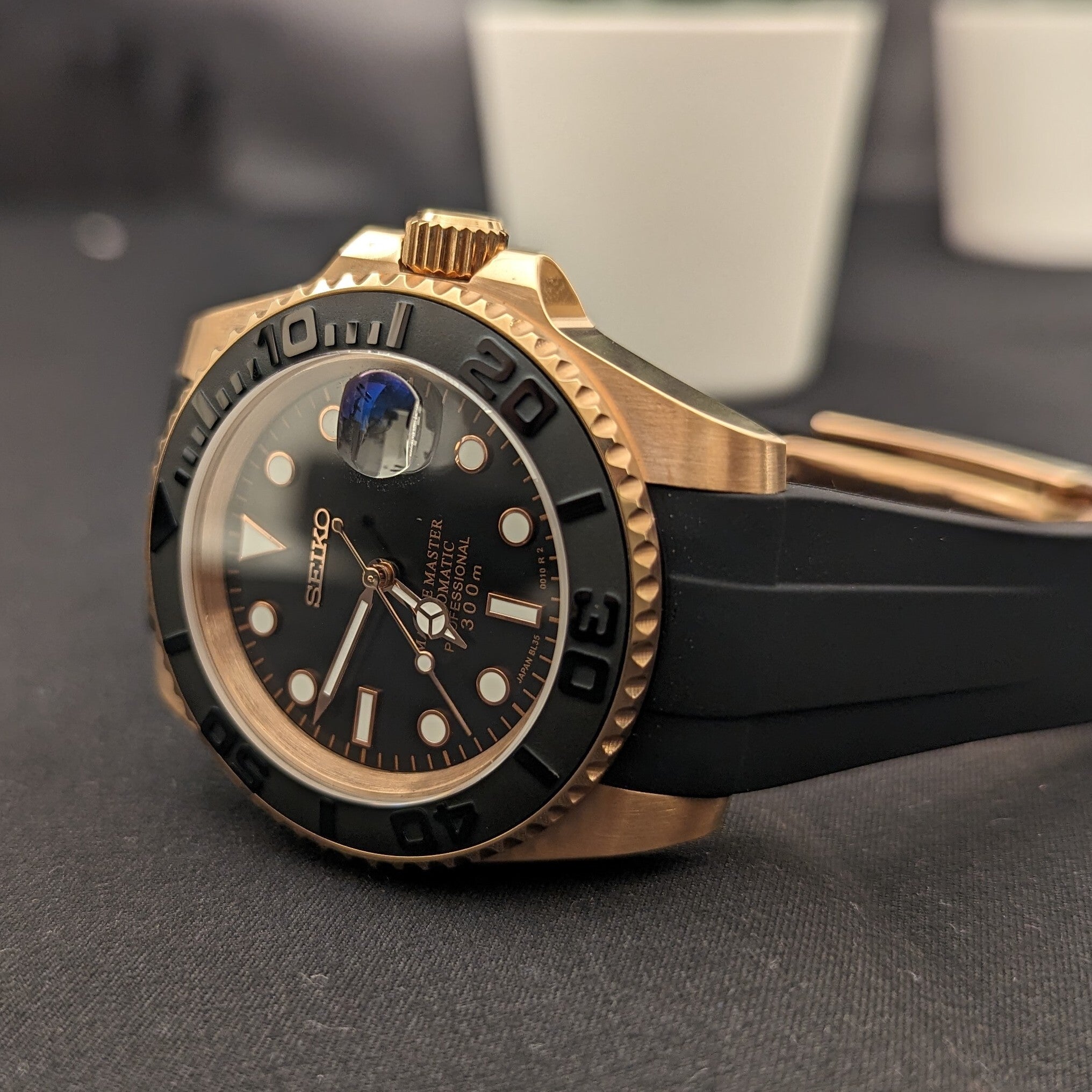 Custom Built Seiko Yachtmaster Style NH35 Rose Gold Automatic